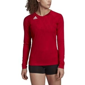 NWT Adidas Red Long Sleeve Shockweb Top Sports Jersey
